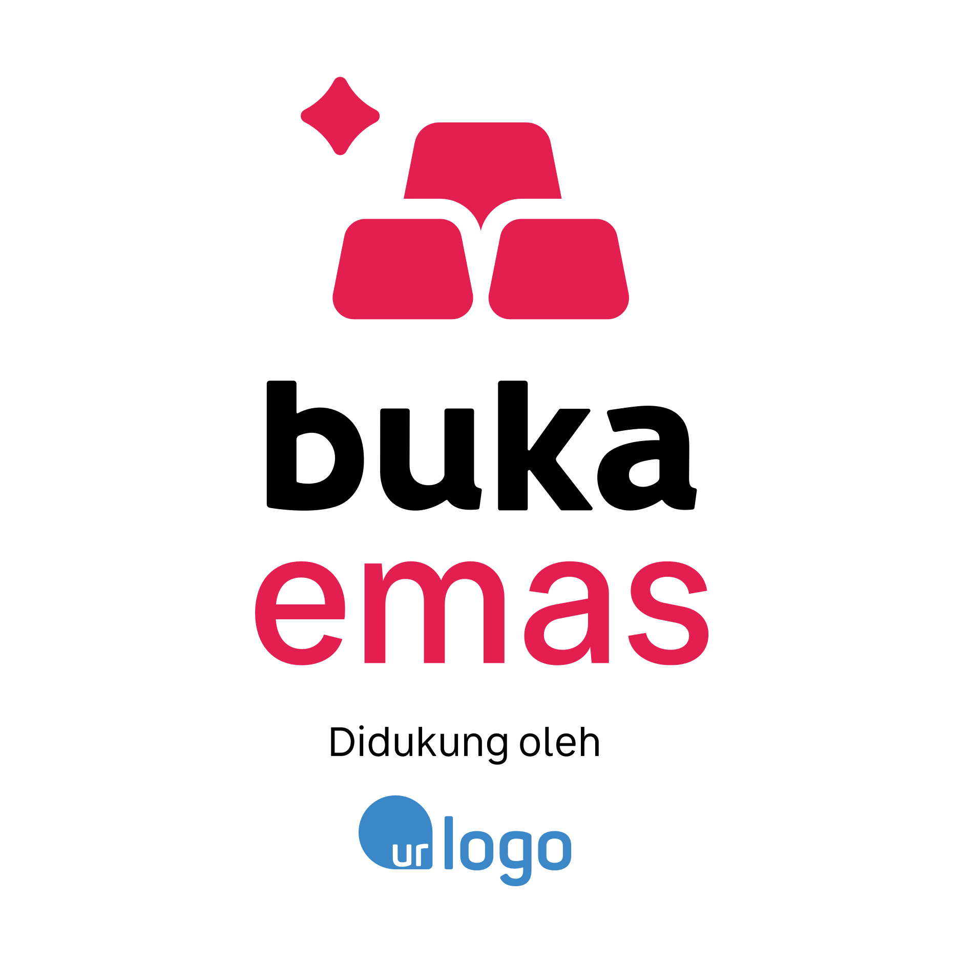 Logo buka emas vertical